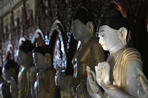 Penang Prints: Buddhas, Dharmikarama temple, Penang, Malaysia, Southeast Asia, Asia