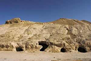 Afgani Prints: Buddhist caves, living quarters of the monks