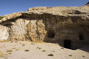 Afgani Prints: Buddhist caves at Takht-I-Rusam (Rustams throne)