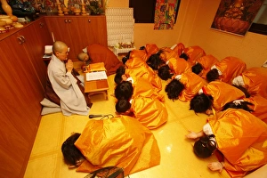 Bending Prints: Buddhist ceremony for children, Seoul, South Korea, Asia