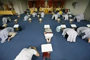 Images Dated 1st July 2007: Buddhist ceremony at Thien Minh temple, Sainte-Foy-Les-Lyon, Rhone, France, Europe