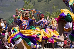 Buddhist festival (Tsechu), Haa Valley, Bhutan, Asia