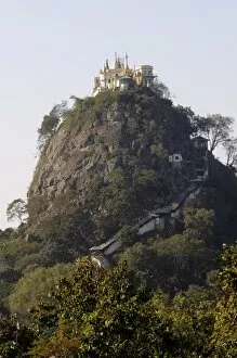 Images Dated 27th December 2007: Buddhist monastery on Mount Popa, Myanmar, Asia