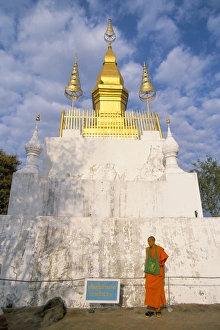 Laosian Prints: Buddhist monk