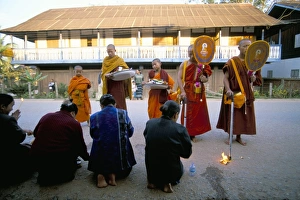 Gather Prints: Buddhist monks collecting alms