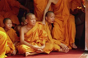 Young Men Prints: Buddhist monks near Chiang Mai