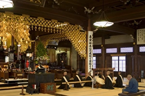Images Dated 4th August 2008: Buddhist monks performing prayers and music