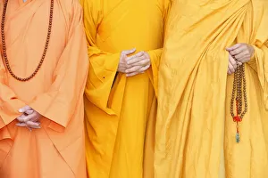 Images Dated 10th October 2009: Buddhist monks, Thiais, Val de Marne, France, Europe