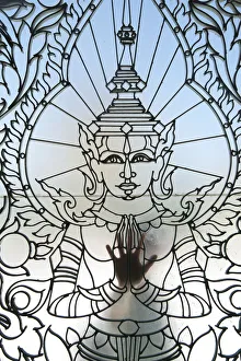 Phnom Penh Prints: Buddhist motif out of wrought iron at the Royal Palace, Phnom Penh, Cambodia, Indochina