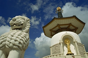 Pagoda Prints: Buddhist Peace Pagoda, Milton Keynes, Buckinghamshire, England, United Kingdom, Europe