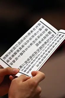 Ceremony Prints: Buddhist sacred texts, Buddhist ceremony in Fo Guang Shan Temple, Geneva, Switzerland