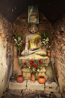 Shan State Prints: Buddhist shrine, Nyaungshwe, Inle Lake, Shan State, Myanmar (Burma), Asia