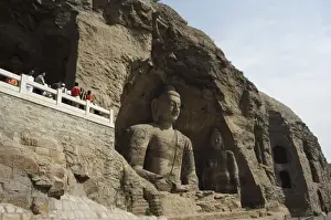 Buddhist statues of Yungang Caves cut during the Northern Wei Dynasty in 460 AD