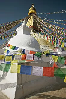Decoration Collection: Buddhist stupa known as Boudha at Bodhanath, Kathmandu, Nepal