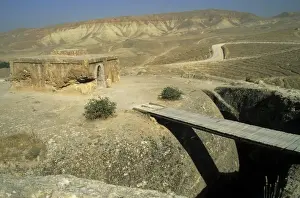 Afgani Prints: Buddhist stupa of Takht-e-Rustam, (Rustams throne) dating from the 4th