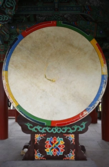 Drum Prints: Buddhist temple drum, Seoul, South Korea, Asia