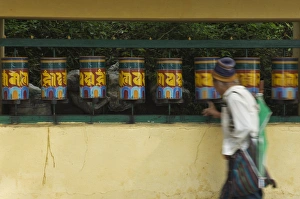 Prayer Wheel Prints: Buddhist turning prayer wheels