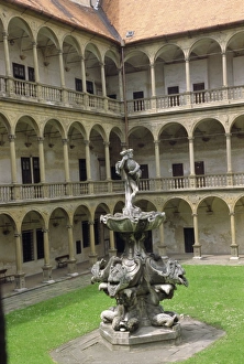 Banister Prints: Budovice Chateau, late 16th c, South Moravia, Czech Republic, Europe