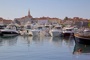 Budva Prints: Budva Old Town and Harbour, Budva Bay, Montenegro, Europe