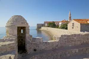 Budva Old Town Wall, Budva Bay, Montenegro, Europe