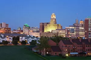 Buffalo City skyline, New York State, United States of America, North America