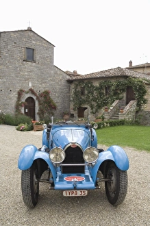 Bugatti car at the Castello di Spaltenna now a hotel