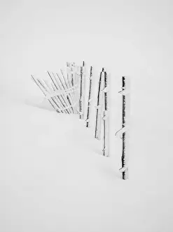 Fence Prints: A build up of rime ice on the ski fence during a white out conditions on the Cairngorms