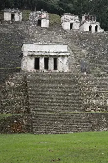Stereotypically Mexican Prints: Building 2 in the foreground, Bonampak Archaeological Zone, Chiapas, Mexico, North America