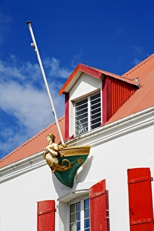 French Antilles Prints: Building detail on Ernest Deproge Street, Fort-de-France, Martinique, French Antilles