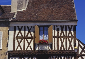 Shutter Prints: Building Exterior in the Village of Chablis, Burgundy, France