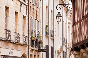 Lamp Prints: Building facades in the old part of the city of Dijon, Burgundy, France, Europe