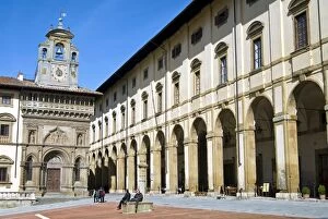 Images Dated 27th February 2010: The building of Fraternita dei Laici, Piazza Vasari or Piazza Grande, Arezzo