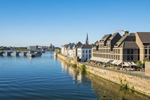 Limburg Prints: Building along the Meuse (Ms) River in the Wyck-Ceramique quarter, Mstricht, Limburg