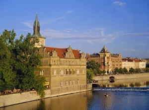 Vltava Prints: Buildings on the River Vltava, Prague, Czech Republic, Europe