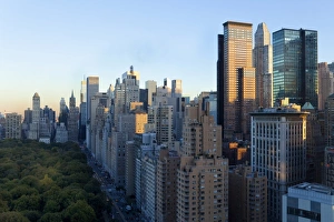 Images Dated 19th October 2009: Buildings along South Central Park in Uptown Manhattan, New York City, New York