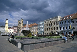 Slovakian Prints: Buildings around the town square