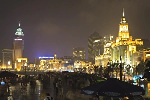 Bund Prints: The Bund at night, Shanghai, China, Asia