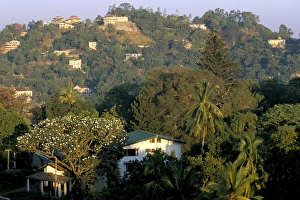 Sinelese Prints: Bungalows on hill by the lake