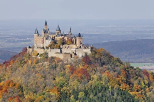 Gothic Style Prints: Burg Hohenzollern Castle, autumn