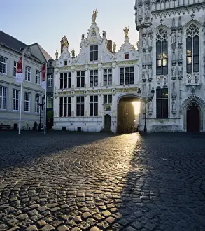 Flanders Prints: Burg Square and the Town Hall, Bruges