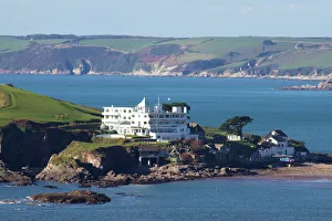 Hotels Prints: Burgh Island, Bigbury-on-Sea, Devon, England, United Kingdom, Europe