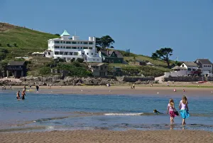 Devon Prints: Burgh Island, Bigbury on Sea, South Hams, Devon, England, United Kingdom, Europe