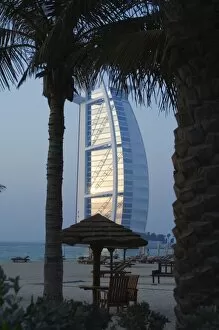 Burj Al Arab Hotel at dusk