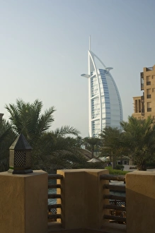 Images Dated 10th January 2000: Burj Al Arab Hotel and Madinat Jumeirah Hotel