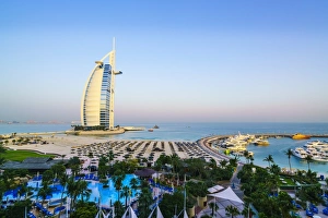 Dubai Prints: Burj Al Arab, Jumeirah Beach, Dubai, United Arab Emirates, Middle East