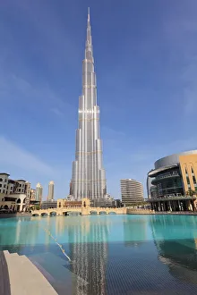 Dubai Prints: Burj Khalifa and Dubai Mall, Downtown, Dubai, United Arab Emirates, Middle East