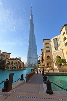 Dubai Prints: Burj Khalifa and the Palace Hotel, Downtown, Dubai, United Arab Emirates, Middle East