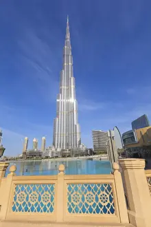 Burj Khalifa, the tallest man made structure in the world at 828 metres