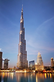 Grandeur Prints: Burj Khalifa, world's tallest tower at night