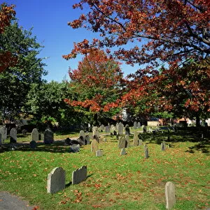 Autumn Gallery: Burying Point, Salems old cemetery, Salem, Massachusetts, New England